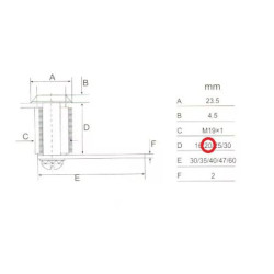 Fémbútorzár 103-20mm 2db kulccsal Anbo