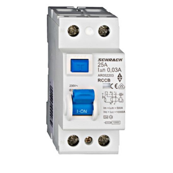 Fi-relé "A" 2P 25A 30mA  Amparo Schrack AR052203 