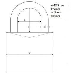 Lakat 20mm számkódos Abus 724/20
