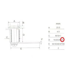 Fémbútorzár 103-30mm 2db kulccsal Anbo