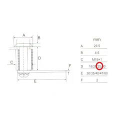Fémbútorzár 103-25mm 2db kulccsal Anbo