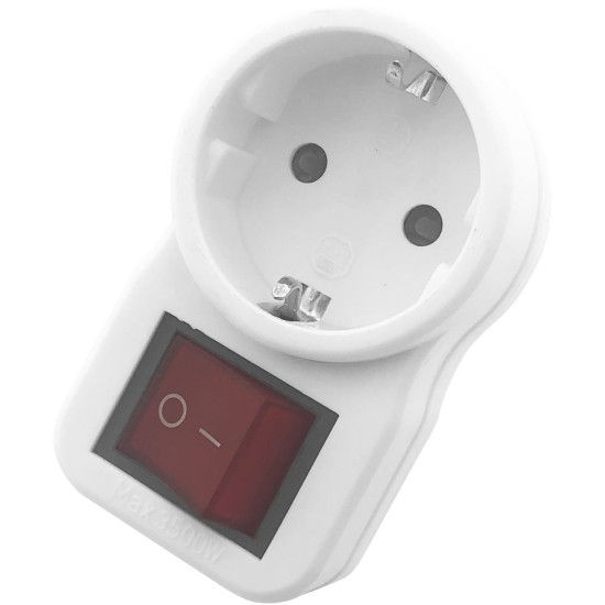 Hálózati adapter földelt kapcsolós 1-es Entac EPAG-1EE-SW