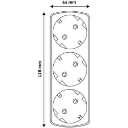 Hálózati elosztó földelt 3-as Entac EPAG-3EE