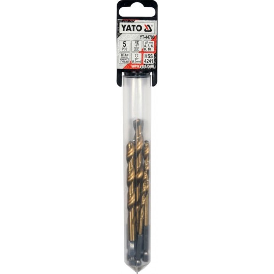 Fémcsigafúró klt. 4-10mm bitbefogással YT-44700   