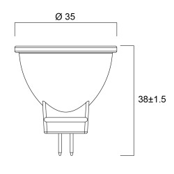 Led fényf. MR11  2,5W 3000K 12V Sylvania 0031830