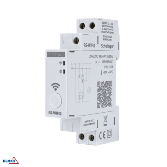 Időzítő WIFI-s 48-240V AC/DC 1 modul Schelinger