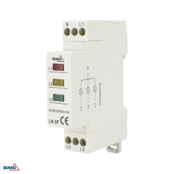 Moduláris jelzőlámpa 2.8mA 3X230/400V+N Bemko L9-3