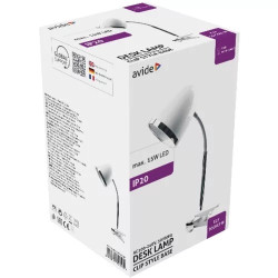 Asztali lámpa csíptethető E27 Avide Basic max 15W