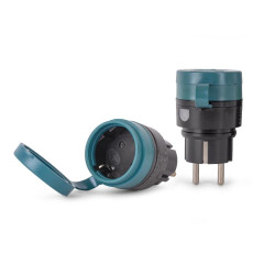 Távirányítható dugalj IP44 2db-os ,1db távirányítóval Entac ES-2S-RC-44