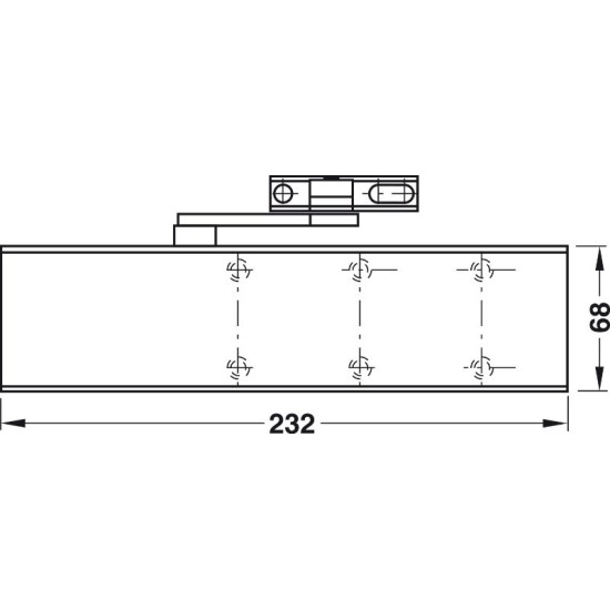 Ajtócsukó Dorma TS 72 kar nélkül ezüst EN 2-4