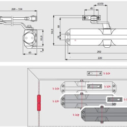 Ajtócsukó Dorma TS 68 ezüst 40-80 kg EN 2-4      