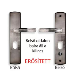 Kilincsgarnitúra HiSec ajtóhoz ledes balos