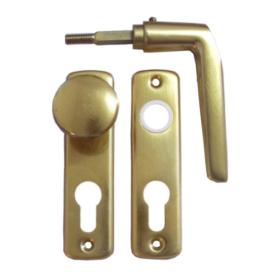 Gombos kilincsgarnitúra 55cly. alumínium eloxált 'F2'