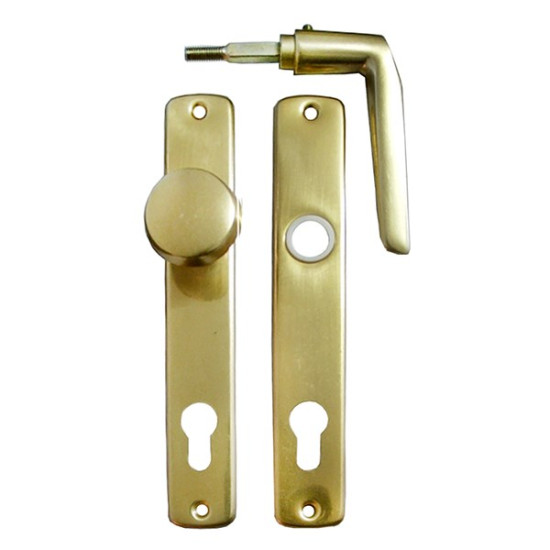 Gombos kilincsgarnitúra 90cly. alumínium eloxált 'F2'