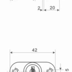 Fiókzár cilinderes excenteres Anbo 288