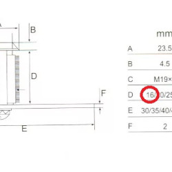 Fémbútorzár 103-16mm 4db kulccsal Anbo