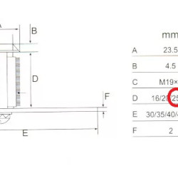 Fémbútorzár 103-25mm 2db kulccsal Anbo