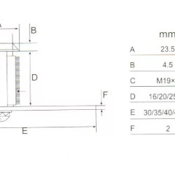 Fémbútorzár 103-30mm 2db kulccsal Anbo