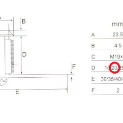 Fémbútorzár 103-20mm 2db kulccsal Anbo