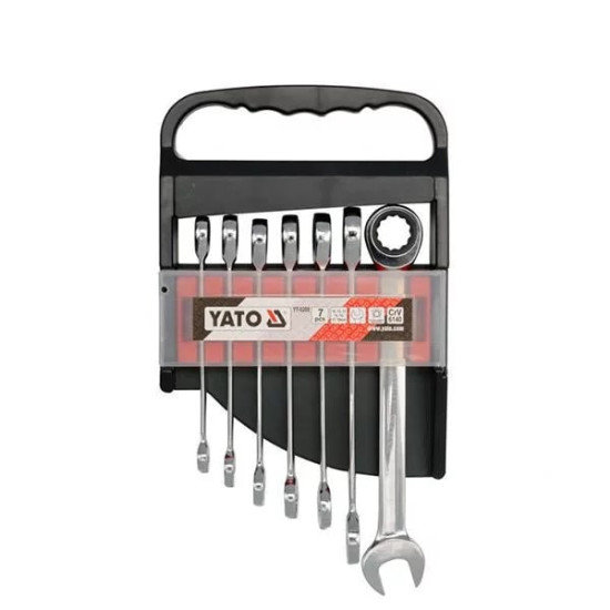 Csillag-villáskulcs készlet racsnis 10-19mm Yato YT-0208