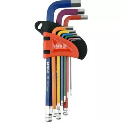 Imbuszkulcs klt. hosszú gömbfejû 9r. Yato YT-05632