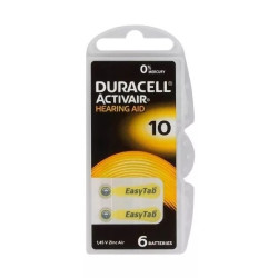 Gombelem hallókészülékbe DA10 6db Duracell