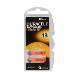 Gombelem hallókészülékbe DA13 6db Duracell
