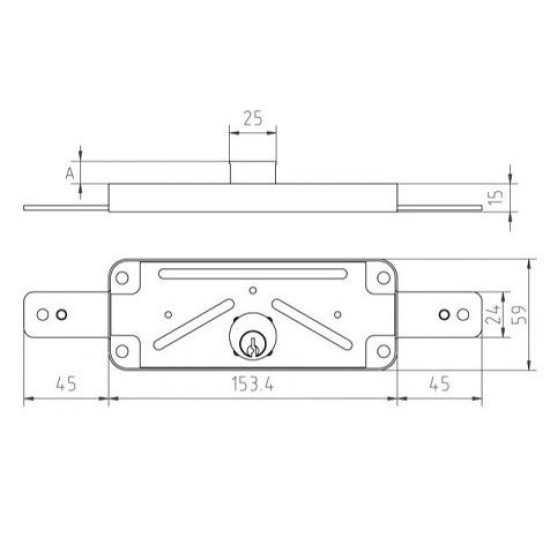 Redőnyzár cilinderes 1511AV