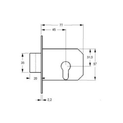 Reteszzár cilinderes N°777 Elzett