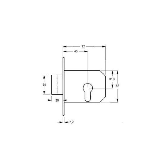 Reteszzár cilinderes N°777 Elzett