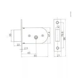 Reteszzár tûkulcsos 156F Anbo