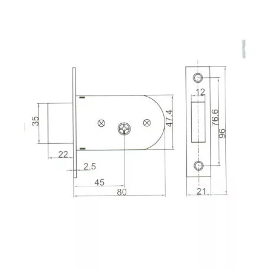 Reteszzár tûkulcsos 156F Anbo
