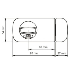 Felsőzár gombos cil.rácsavarozható barna Lob TB61