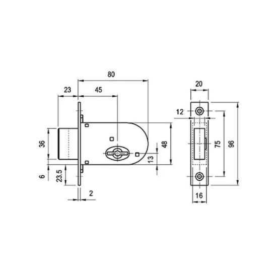 Reteszzár kéttollú N°700/B Euro Elzett zacskós kivitel