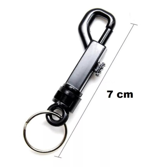 Karabiner rugós 70mm műanyag, színes