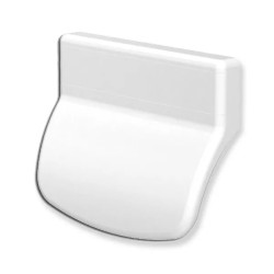 Erkélyajtó fogantyú műanyag 70x55mm fehér, barna  