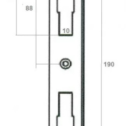 Zárólemez hosszú hajlított