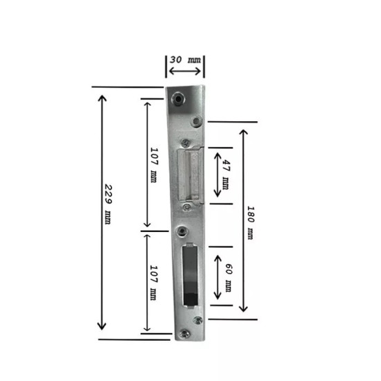 Zárólemez többpontos zárakhoz, műanyag ajtókhoz HK
