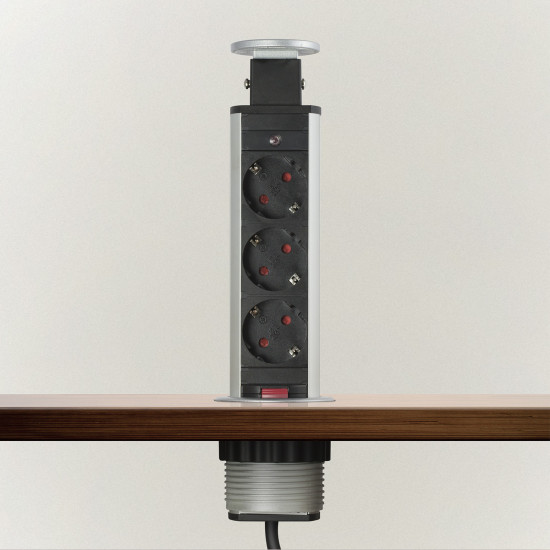 Rejtett elosztó, pultba süllyeszthető hármas szálcsiszolt Delight 20430B