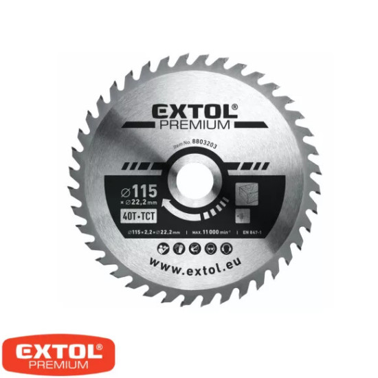 Körfûrészlap 125x22,2mm 40 fogú Extol