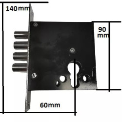 Reteszzár cilinderes 4 csapos 60mm Hi-Sec