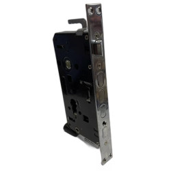 Bevéső zár cilinderes Hi-Sec 24mm fekete, lapos csapos