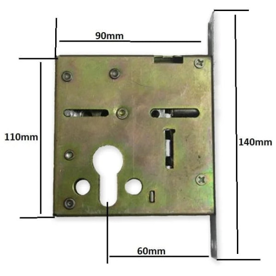 Reteszzár cilinderes 3 csapos 60mm Hi-Sec