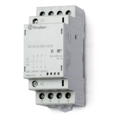 Mágneskapcs. 25A Finder 2NY+2Z 230V AC/DC 22.34.0.230.4620  mechanikus állapotjelzés + LED
