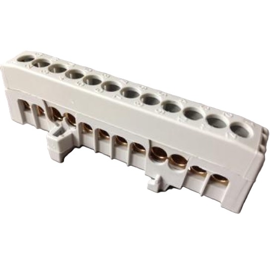 Föld-nulla sín szigetelt 12x16mm2 szürke Pollmann