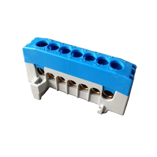 Föld-nulla sín szigetelt  7x16mm2 kék Pollmann