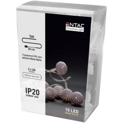 Karács. füzér elemes 1m fém golyó Entac