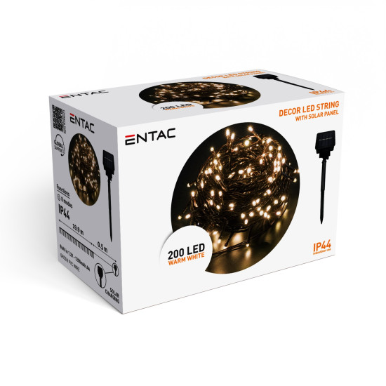 Karács. égősor 20m napelemes WW Entac