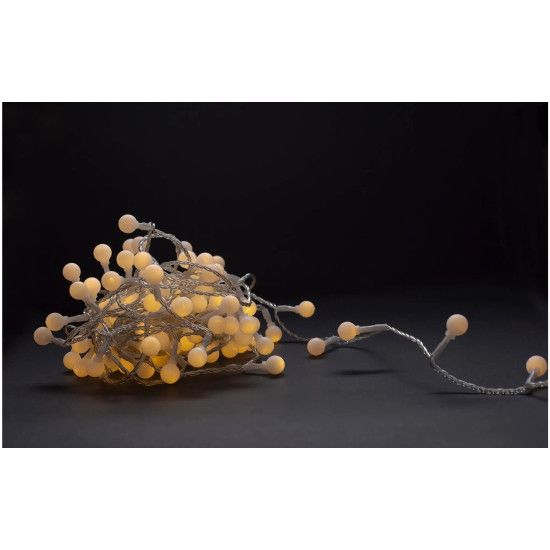 Karács. égősor  9m 120 LED WW cherry Entac