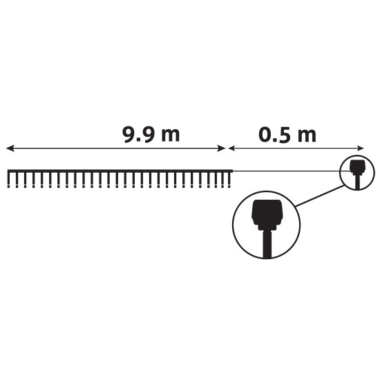 Karács. égősor 10m napelemes CW Entac
